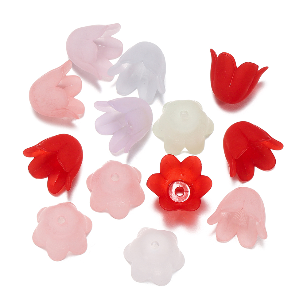 St.kunkka 50/100pcs 8.5 x 11mm Acrylic Frosted Beads Large Lily Of The Valley Beads For DIY Bracelets Necklaces Jewelry Accessories Making
