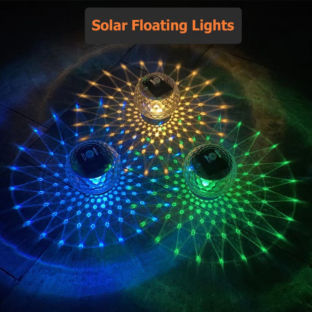 1pc Solar Floating Pool Light LED Glow Ball Lamp Waterproof Solar Powered Glow Globe Pool Light