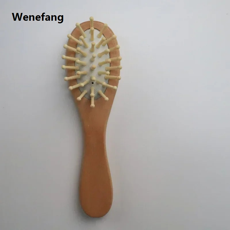 Wenefang Baby Care Pure Natural Wool Baby Wooden Brush Comb Brush Baby Hair Brush Newborn Infant Hair Brush Comb Head Massager