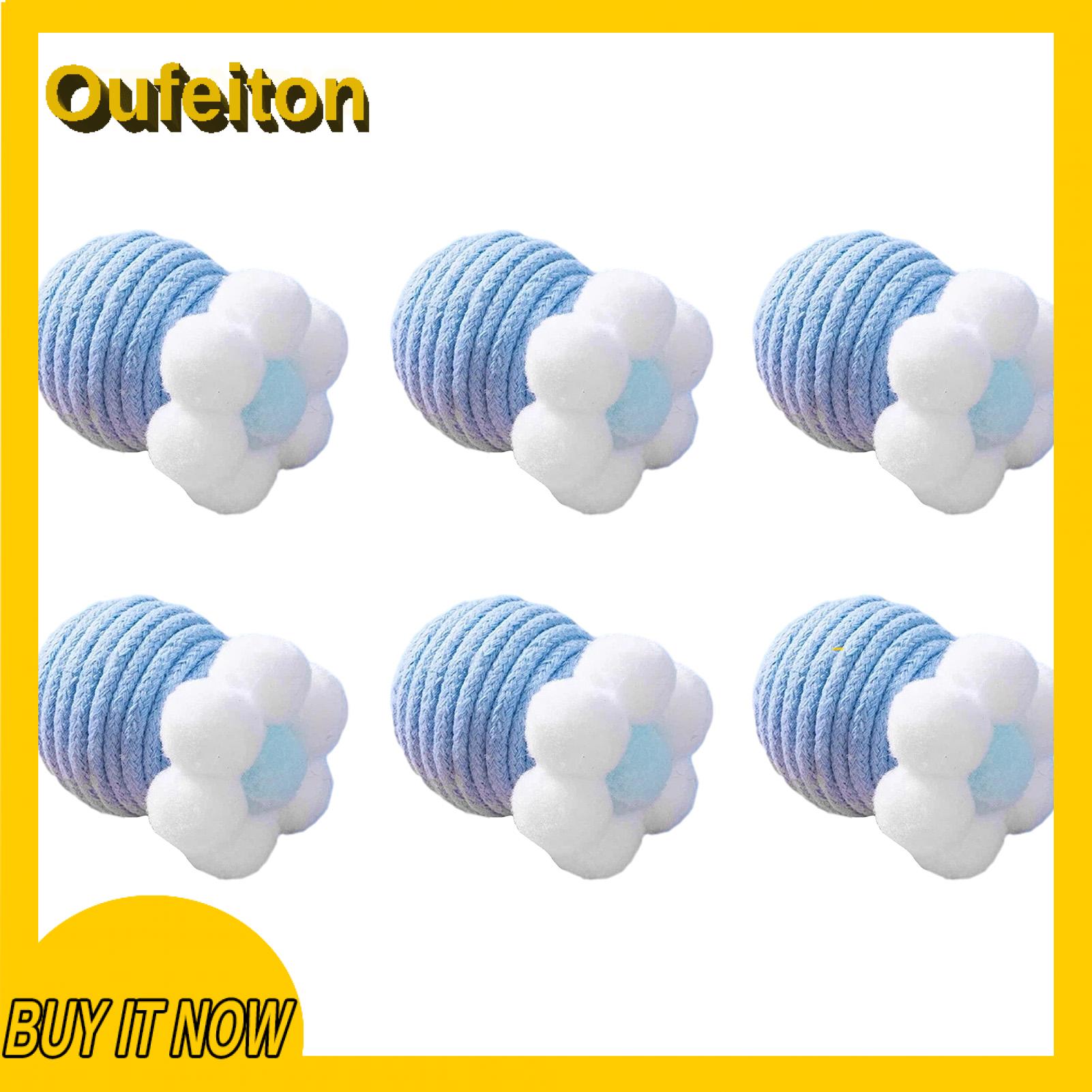 Oufeiton Cat Balls with Bell 6pcs Colorful Cat Toy Balls with Bell - Cute Flower Design Jingle Kitten Chew Toys for Indoor Cat Play for Biting