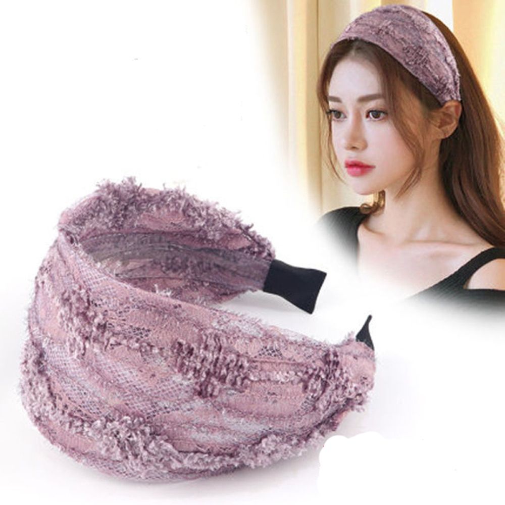 Trendy Elegant Lace Wash Face Summer Gift Hair Hoop Wide Edge Headband Female Hair Hoop Headdress