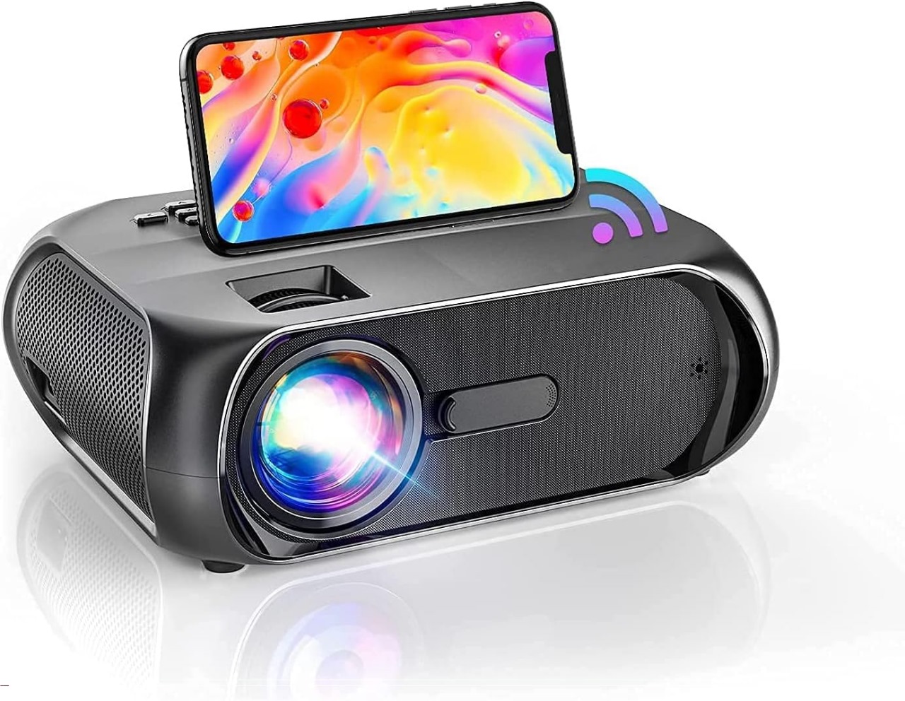 T7 Smart Wi-Fi Home Theater Projector - Full HD Support, Built-in YouTube, Screen Mirroring, HDMI/USB/AV