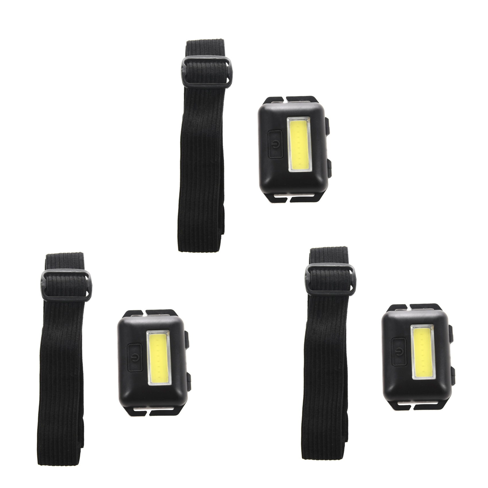 Sptrry3X Cob LED Mini Head Light Lamp Headlight 3 Modes Rainproof Flashlight Head for Outdoor Camping Fishing Black