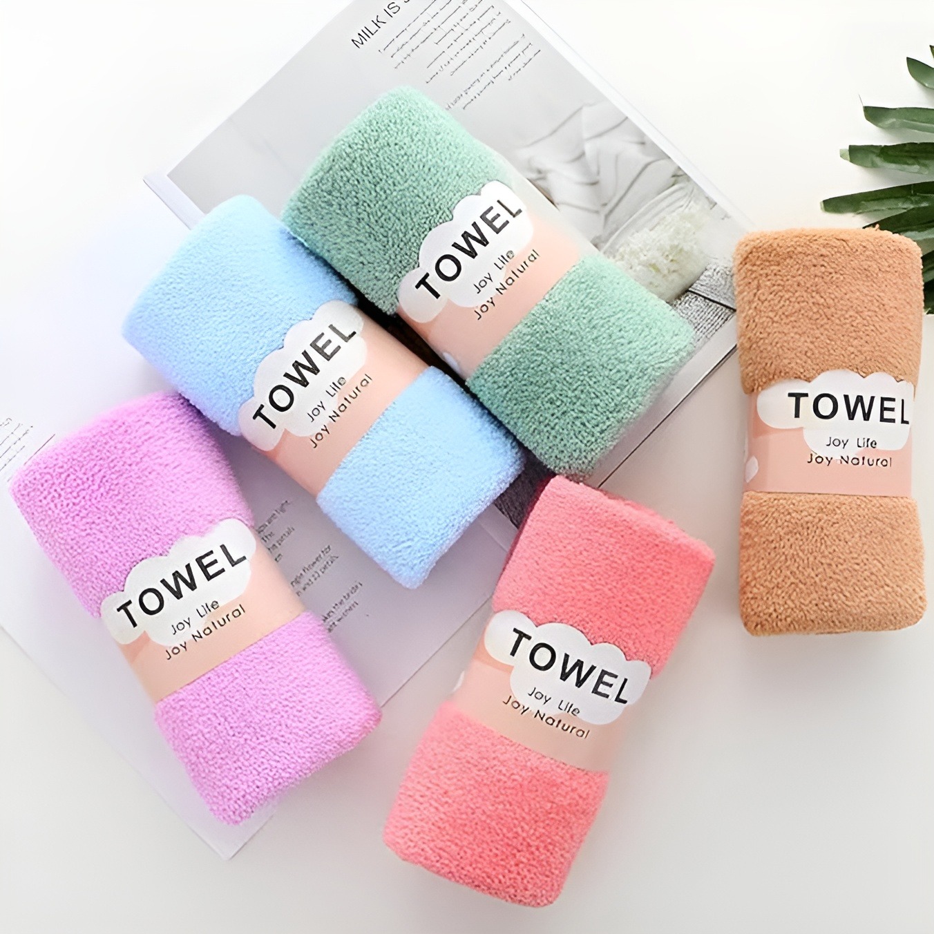1 Piece Coral Velvet Soft Face Hand Towels (35x75cm) Random Colour