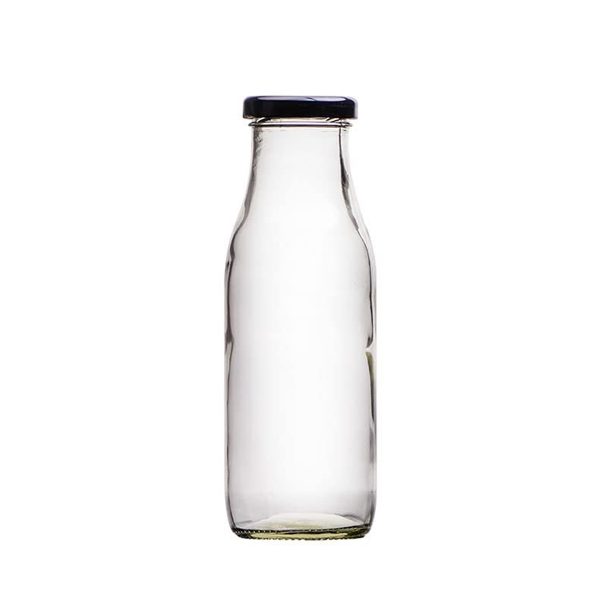 Glass Bottle 300ml for Milk, Water and Juice with Air Tight Cap Kitchen Storage-1pc