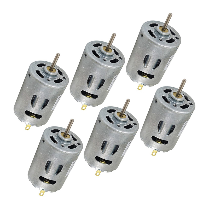 NCANRUI 6-Pack 7.4V Heavy Duty DC Motors Max Speed 12,000 RPM DIY Toy Hair Dryer Electric Fan, Engine Electric Toothbrush