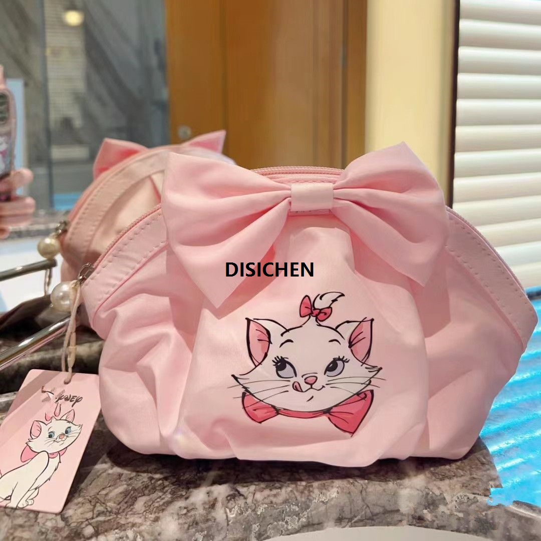 DISICHEN tideGift for cosmetic bag portable girl multifunctional kawaii storage bag cat marie image cartoon new disney series zipper friend Bargain price