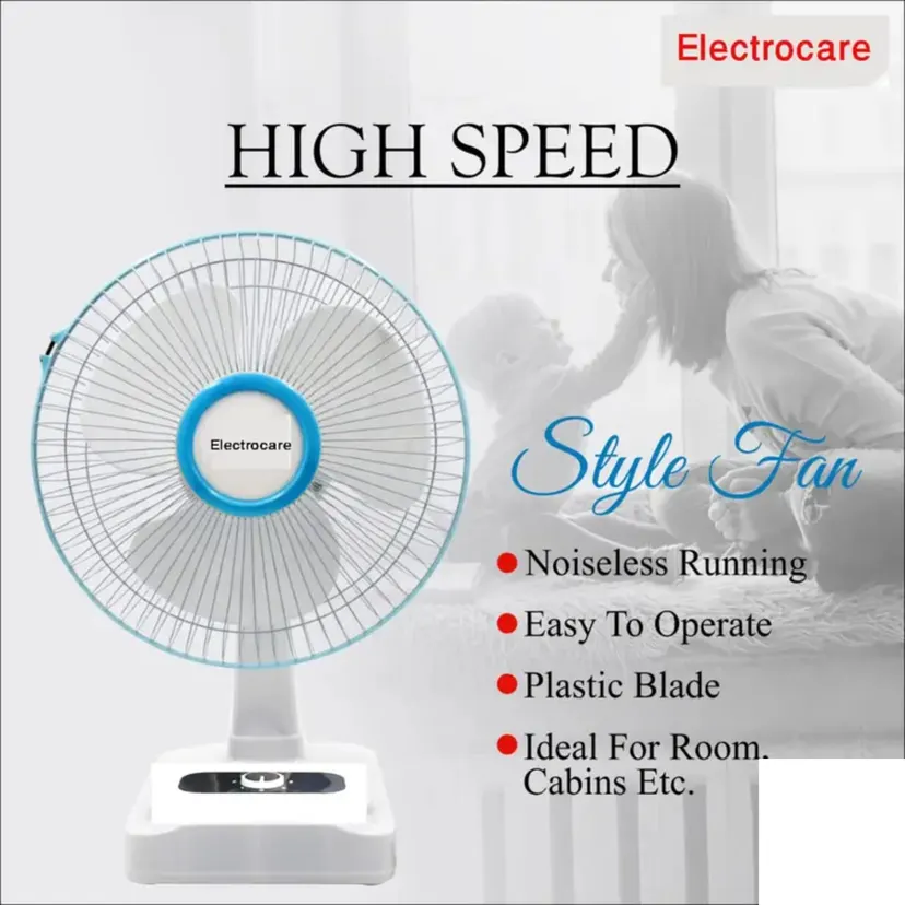 Electrocare 12 Inch Table Fan Movable High Speed Copper Motor