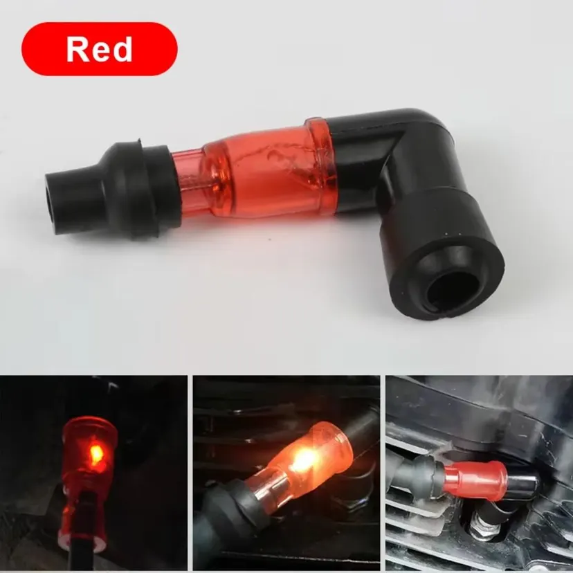 3Pcs New Universall Motorcycle Flash Spark Plug Cap 90Degree Motorcycle Modification Ignition Spark Plug Cap