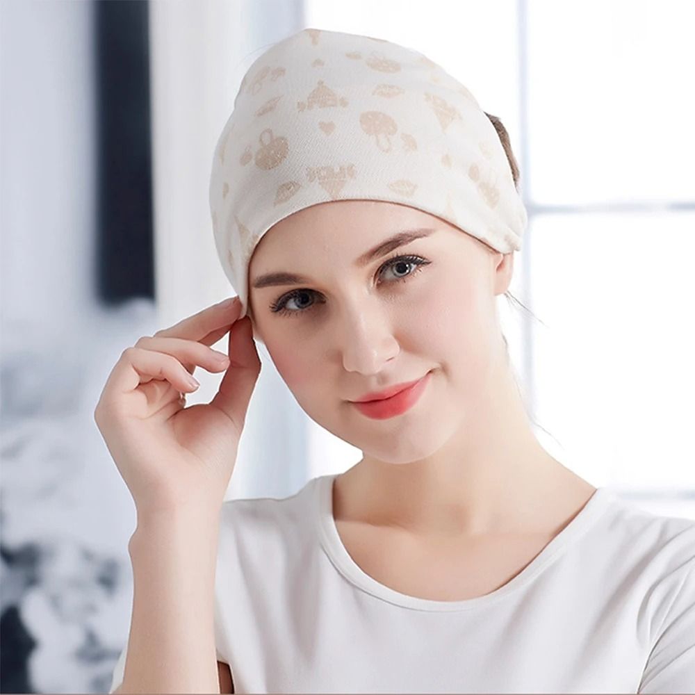 Cute Windproof Postpartum Confinement Cap Cotton Pregnant Hat Comfortable Maternity Headscarf