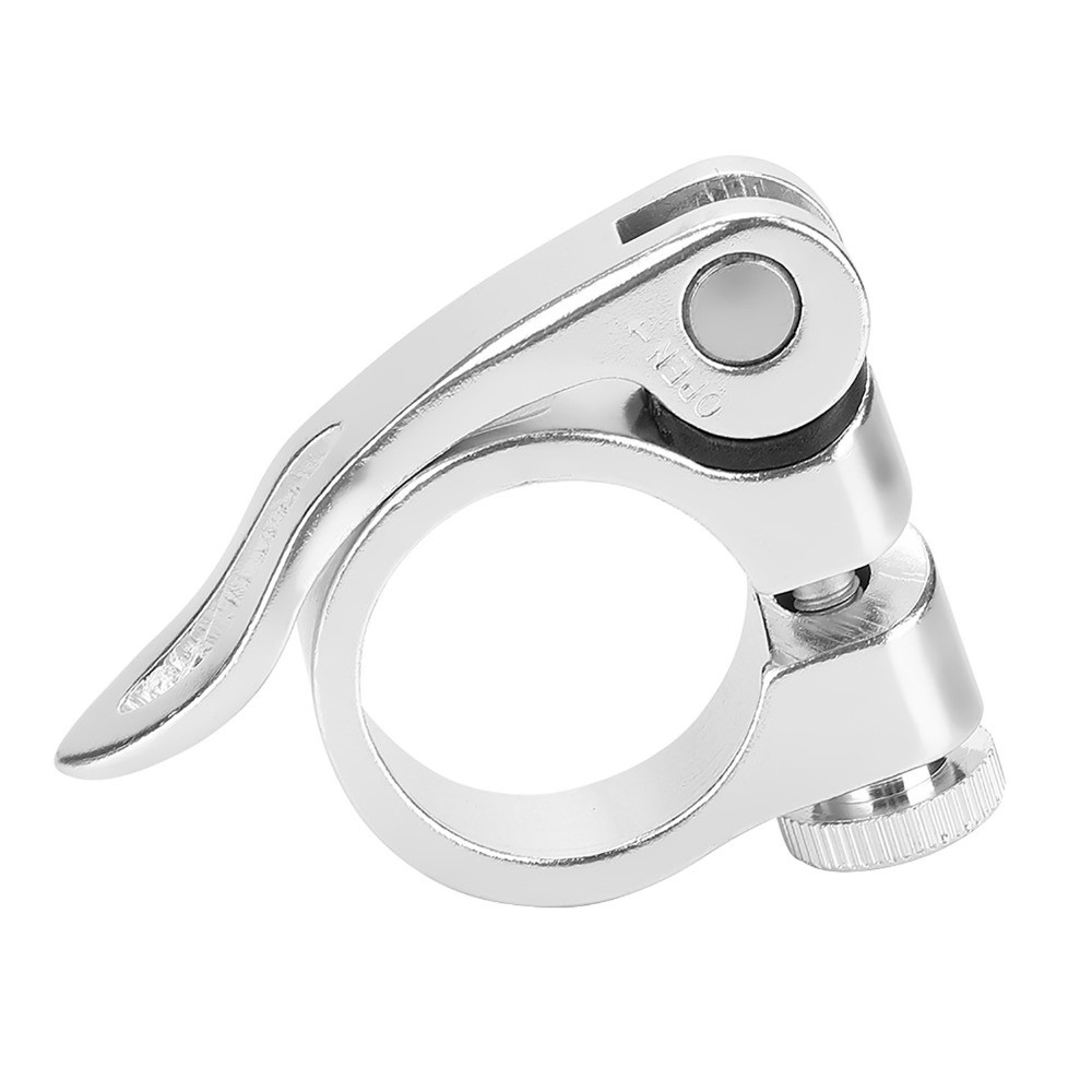 Durable Aluminum Alloy Bike Seat Post Clamp Fits 25.4mm Seatposts Black&Sliver Quick Release Clamp 28.6mm Diameter Seatpost Clamp for Road Bike,Mountain Bike