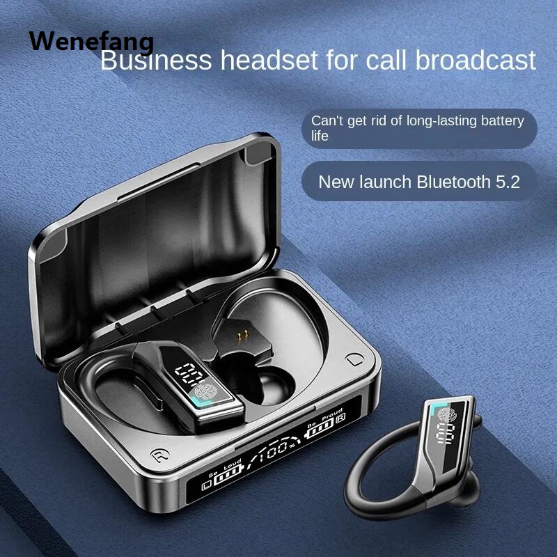 Wenefang Wireless Earphone 40dB Noise Cancelling Bluetooth 5.3 Headphone 6 Bargain price Mic ENC with LED Display HD Call TWS Earbuds Transparency Mode