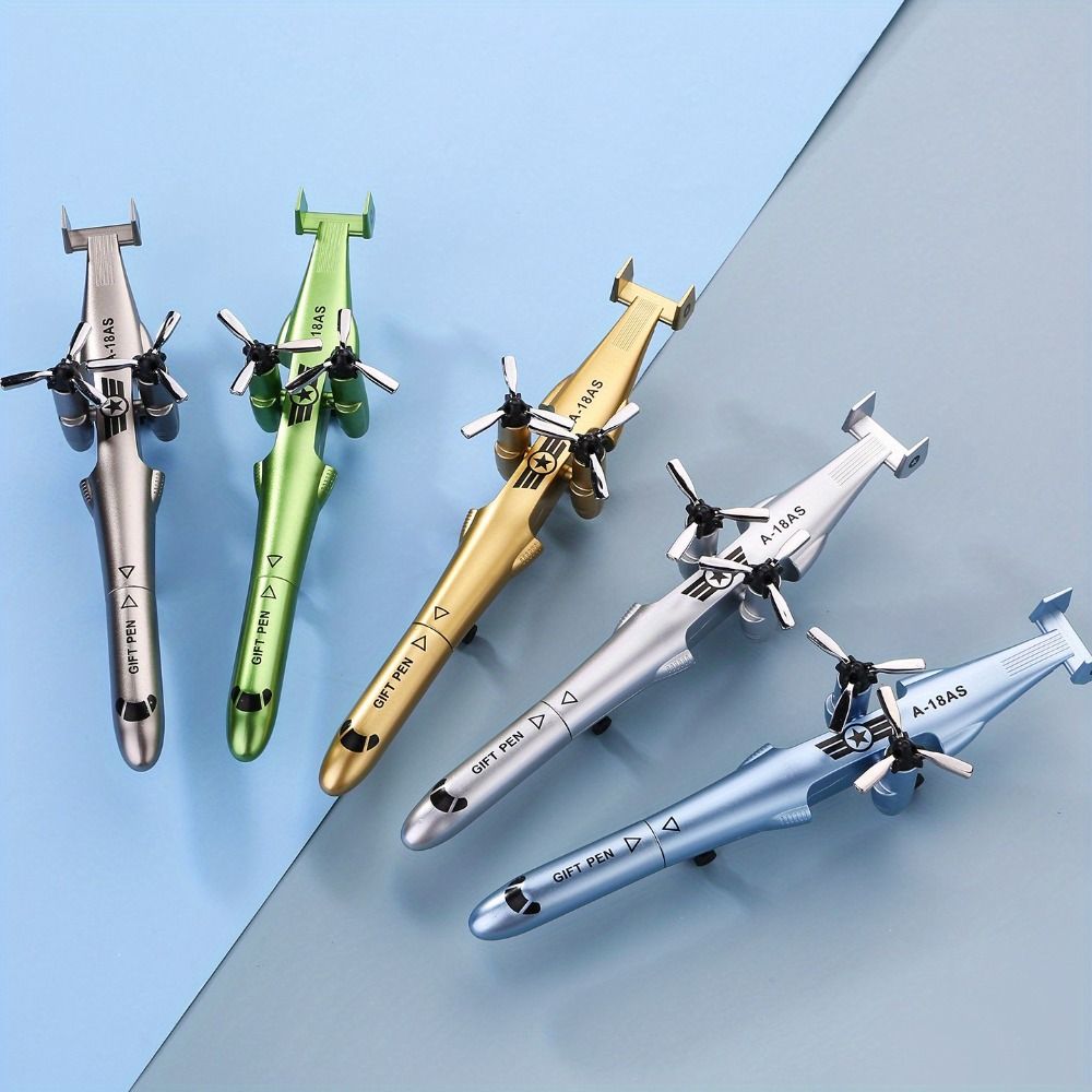 Vintage Aircraft Airplane Gel Pen Fashion Rleaxing Deformation Toy Funny Foldable Signature Pen Children's Day gift