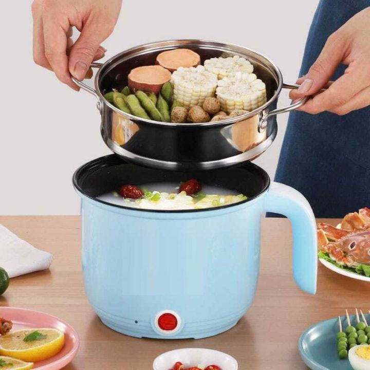 Portable Electric Nonstick Hot Pot, Mini Rapid Noodles Cooker, Momo Maker, Multi-functional