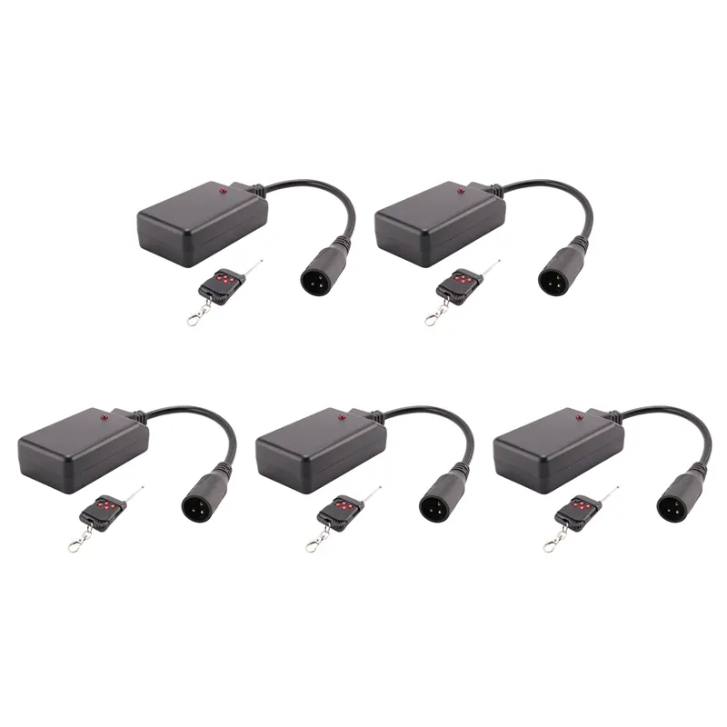 5X Portable 3 Pins XLR Wireless Remote Control Receiver for Smoke Fog Machine DJ Stage Controller Receptor Fogging 400W