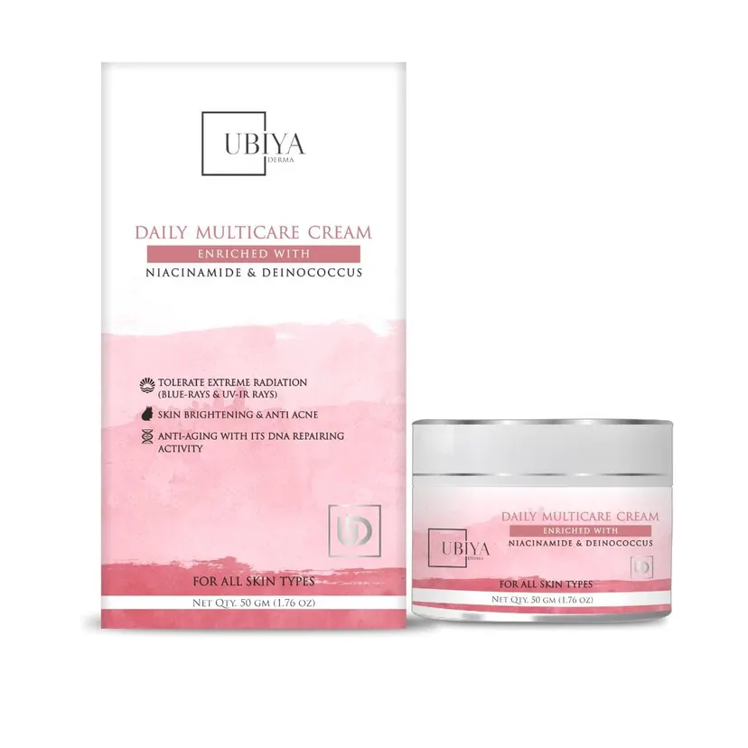 Ubiya Derma Daily Multicare Cream Enriched With Niacinamide Deinococcus And Alpha Arbutin 50g