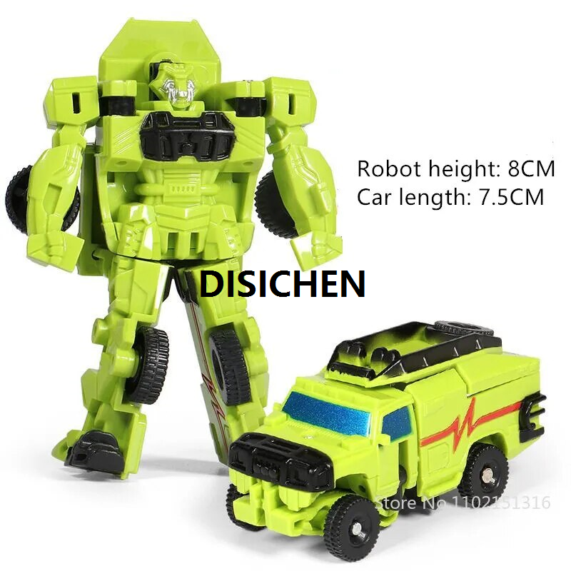 DISICHEN Mini Transformation Cars Kid Classic Robot Car Toys Action Toy Figures Plastic Deformation Boys Gifts for Children Bargain price