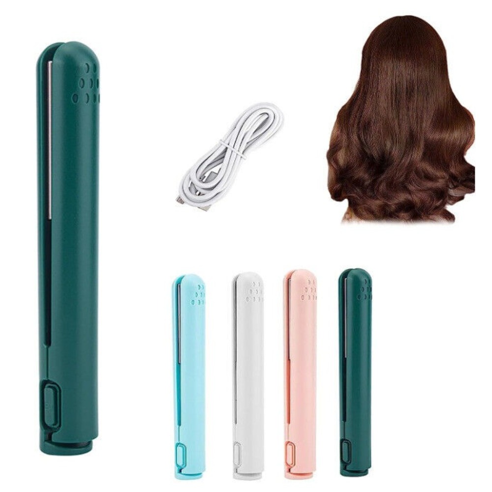 Portable Styling Tool Mini Dual-purpose Curling Iron USB Useful Hair Straightener Straight and Curling Professional Curling Iron for Hairstyle Accessories