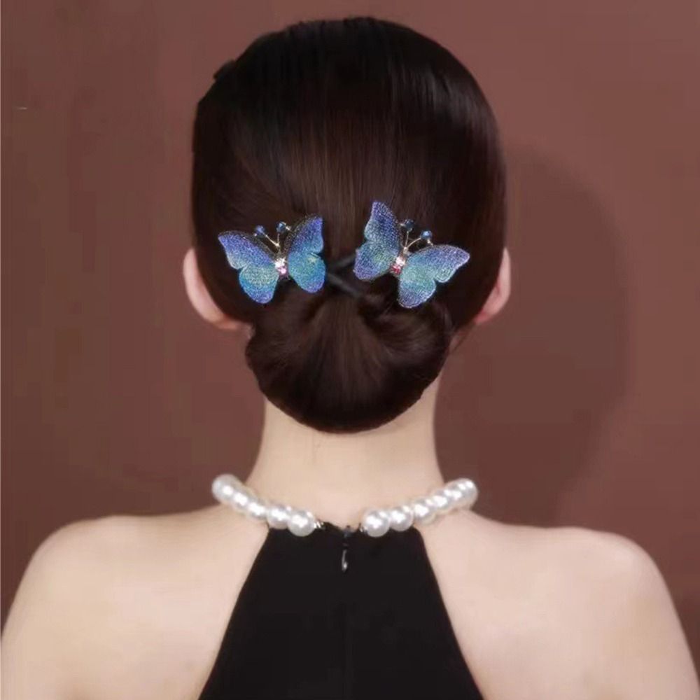 Sweet Fashion Meatball Head Hair Accessories Butterfly Fish Tail Hair Clip Hair Bun Maker Hair Device Flower Ponytail Buckle Hairstyle Tools Bles Online DZ-38A-17