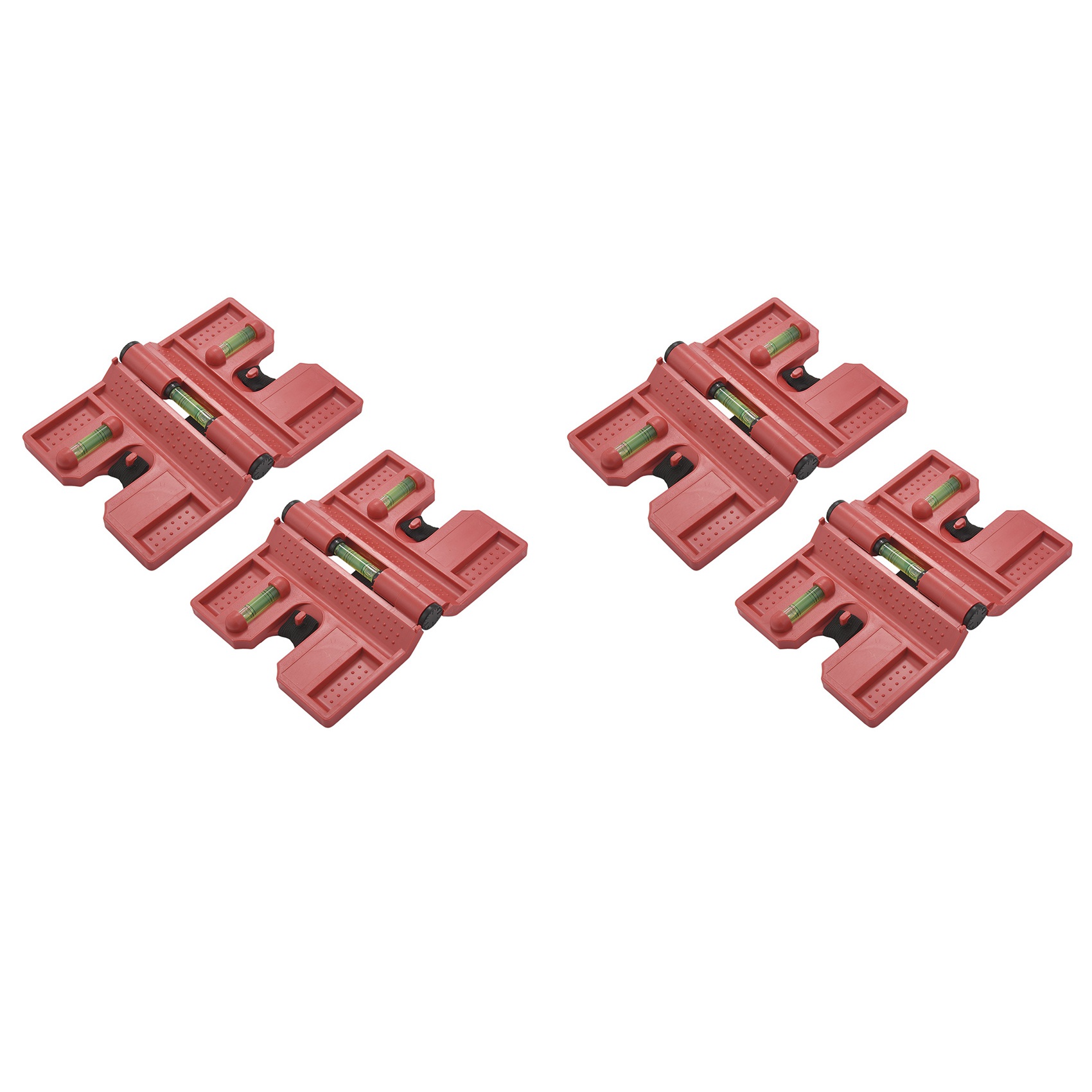 fasdaga Spirit Level,Magnetic Post Level Tool Folds for Storage, Check Bubble Level(Pack of 4)