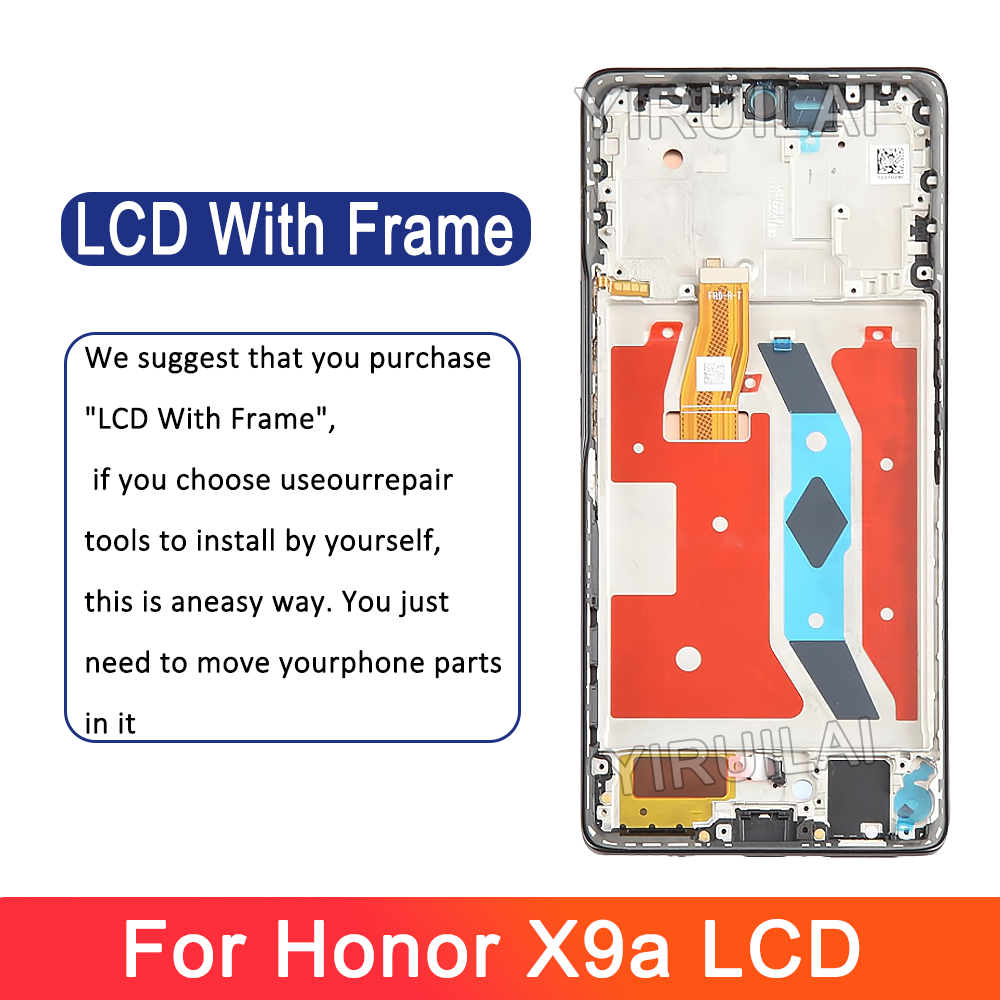 HOT 6.67“LCD For Huawei Honor X9a LCD Display Screen Touch Digitizer For Honor X9A RMO-NX1 LCD With Frame
