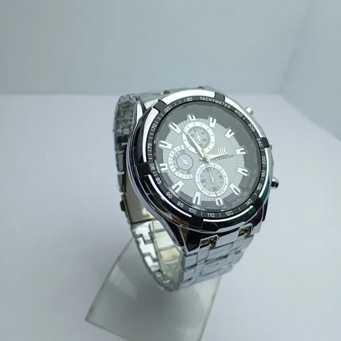 White Dial Round Big Size Sport Watch For Men