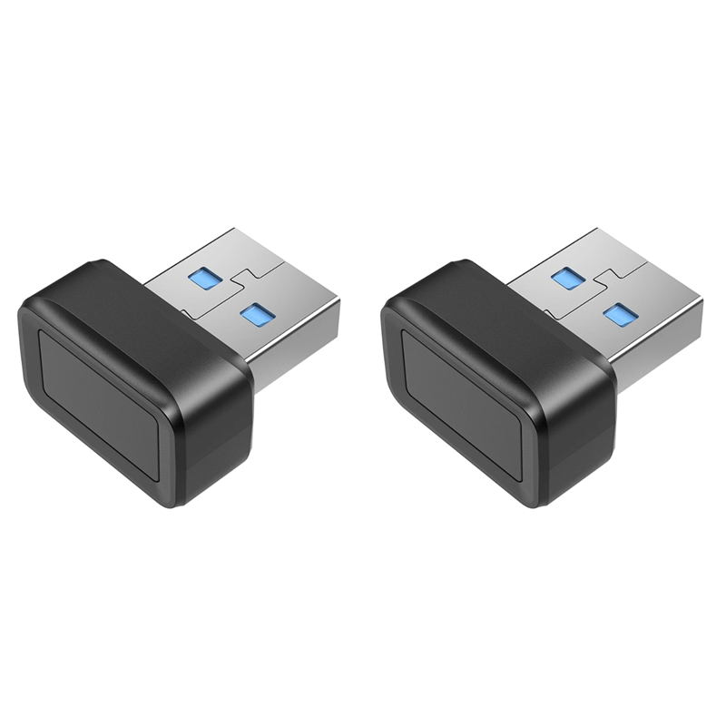 fasdaga 2X USB Fingerprint Key Reader U2F Biometric Fingerprint Scanner Anti-Spoofing Biometric Mini Security Key Dongle