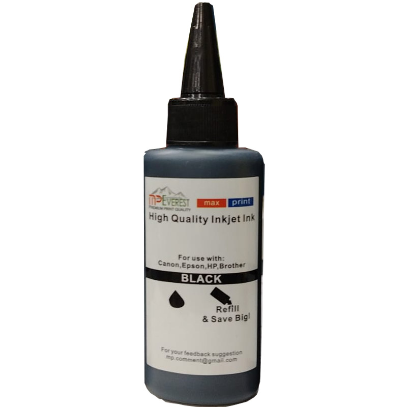 MP Compatible Ink for Canon Inkjets Printer | Excellent Quality | 100ML | Black