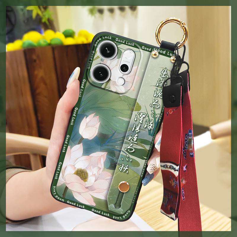 Phone Holder For Mom Phone Case For OPPO Reno14 Pro 5G Waterproof Dirt-resistant Wrist Strap Durable Elderly lady Ring