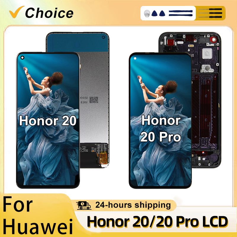 Clearance sale 100% Test IPS For Huawei Honor 20 Pro LCD YAL-L41 YAL-AL10 Display LCD For Honor 20 Touch Screen YAL-L21 YAL-AL00 Replace Parts