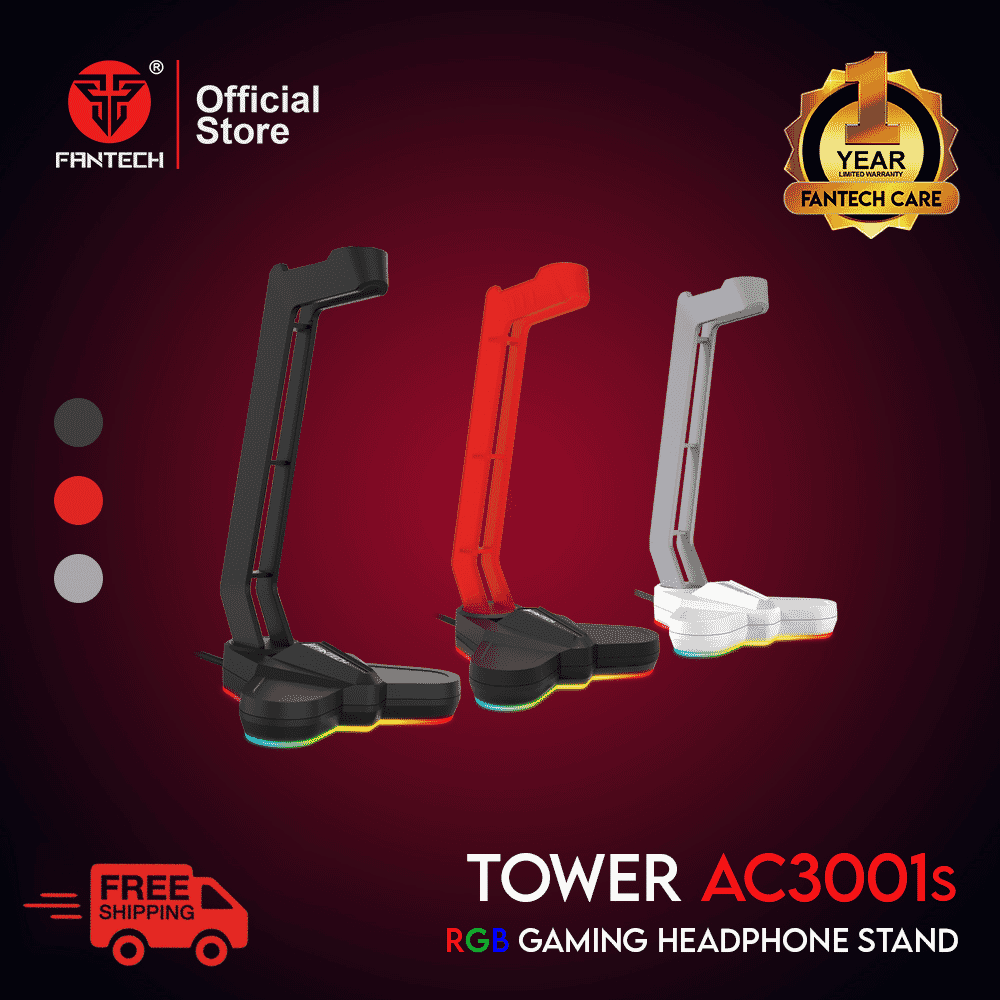 Fantech Tower Ac3001S Rgb Headset Stand-RED