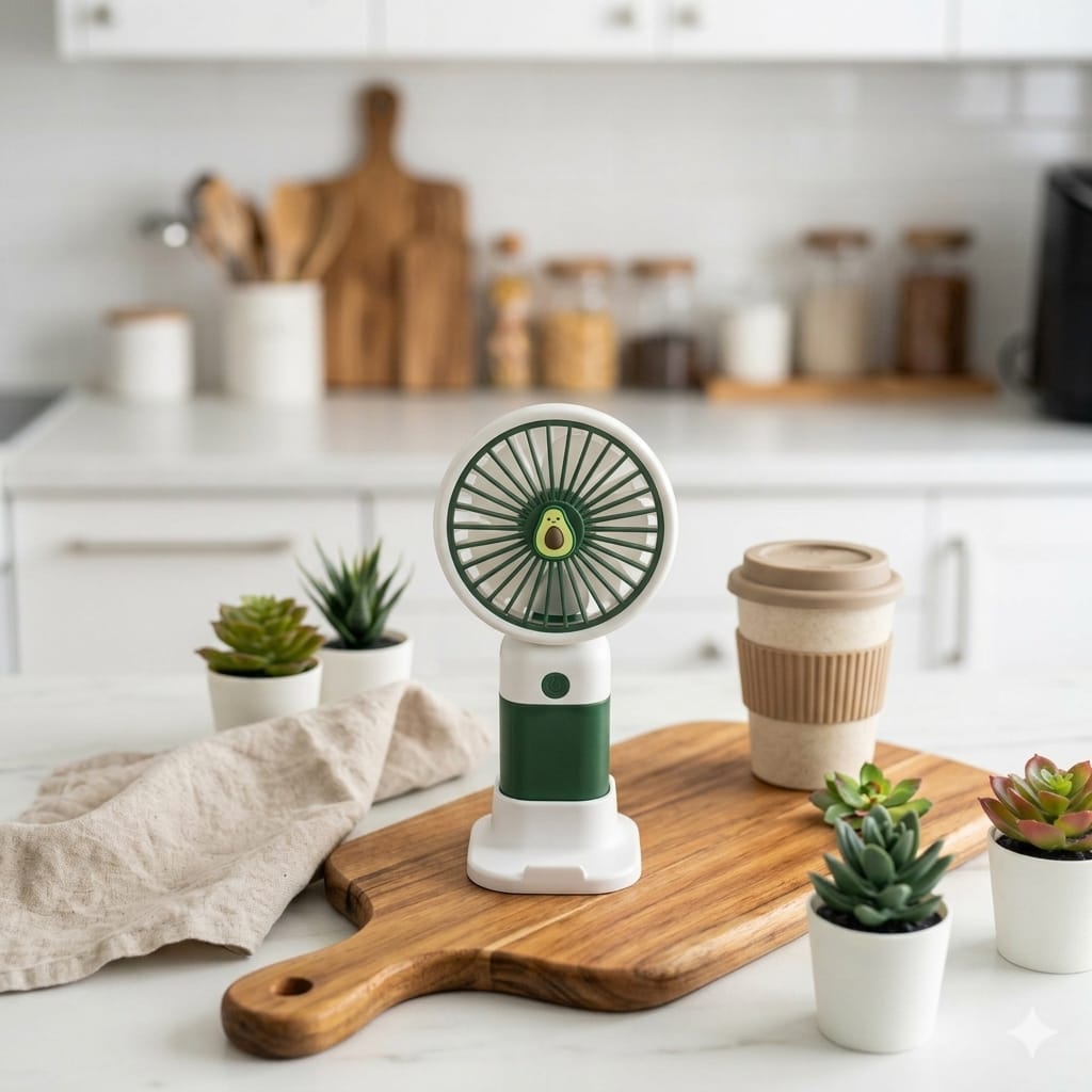 Cute Cartoon Mini Handheld Fan Rechargeable USB Portable Desk Fan 3 Speed Cooling Fan Foldable Personal Fan for Home Office Travel Outdoor