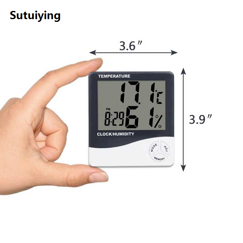 Sutuiying Temperature Humidity Meters Home Indoor Monitor Hygrometer Thermometer New Indoor Room Temperature Monitor Greenhouse Thermometer