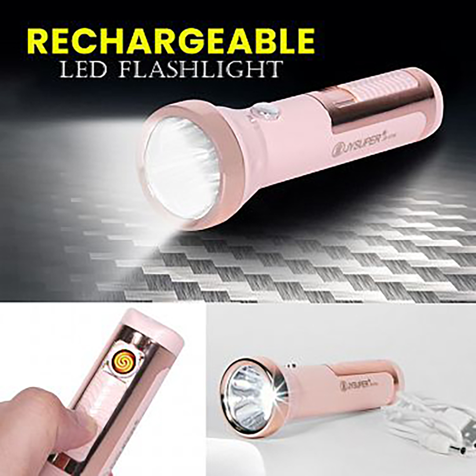 JY-1710 Rechargeable LED Flashlight Torch | Heavy Duty Metal Body Super Bright Spotlight COB Home Laser Torchlight High Power Aluminum Reflector Long Battery Backup