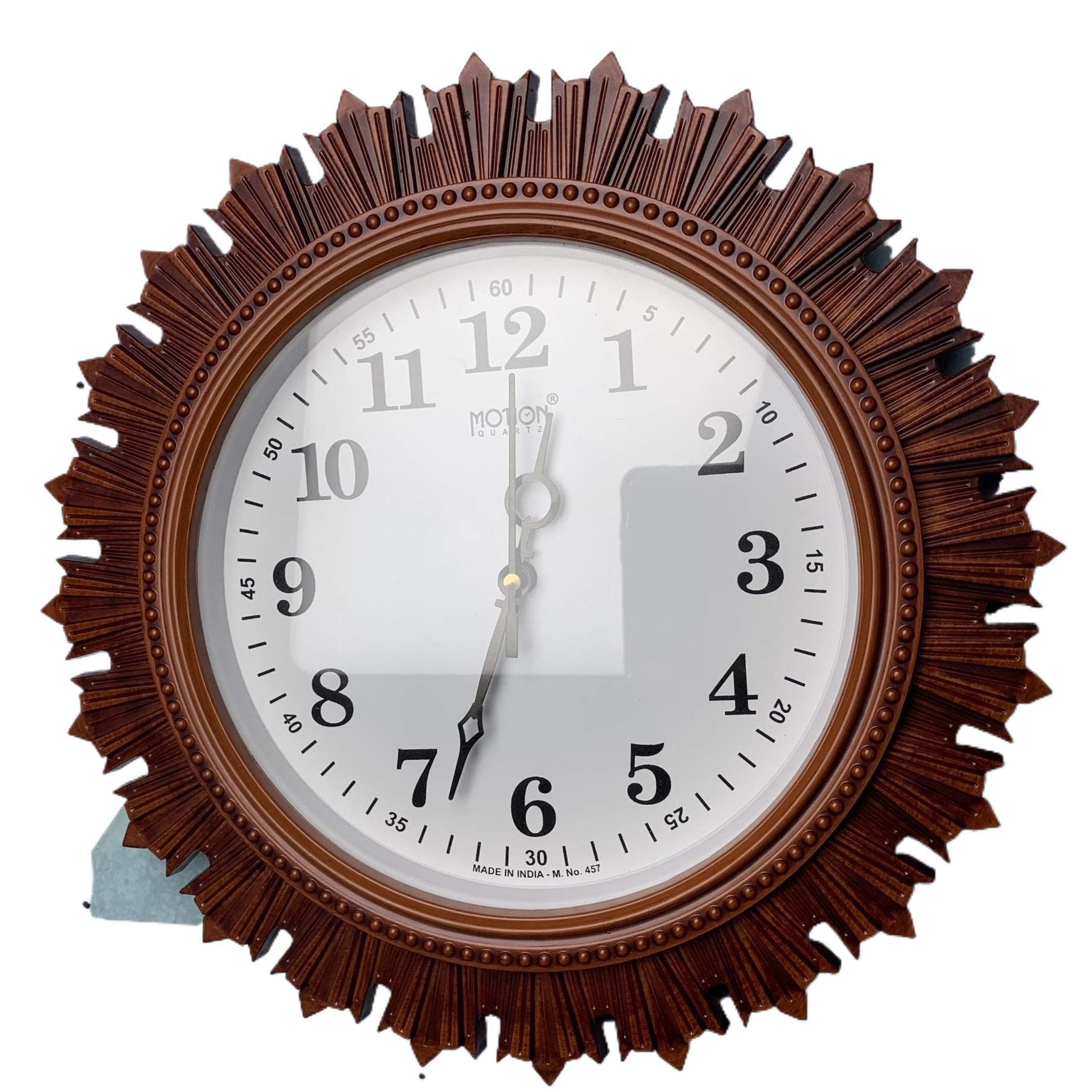 Wall clock- Round White 1,2,3,4 Numberig, Clear Visibility Dial Fancy Attractive Design Best Quality Wallclock For Home, Office, Living Room, Resturent - 457 - Sold By Time Plaza