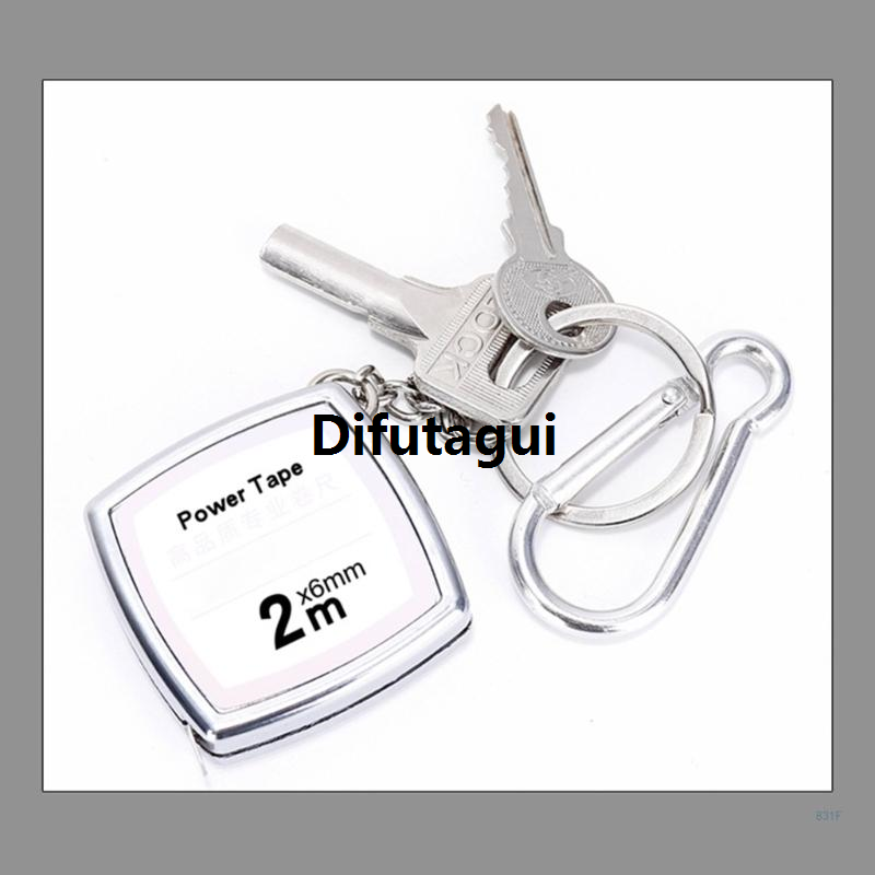 Difutagui 1Meter Keyrings Mini Steel Tape Measure Compatible for Convenient High Quality Length Monitoring Pocket Portable Compact Carry Around