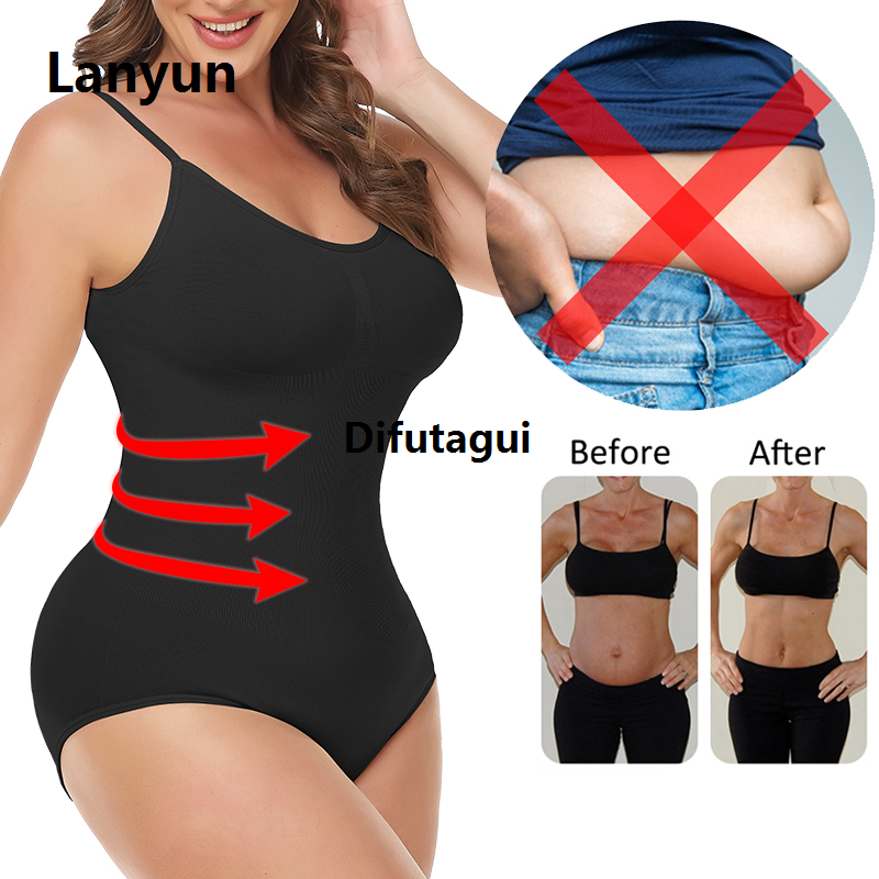 Difutagui [tbxl] 2 Pack Bodysuits Thong Shapewear Tank Tops for Women Slimming Luxury Tummy Control Body Shaper Camisole Waist Corset Jumpsuit