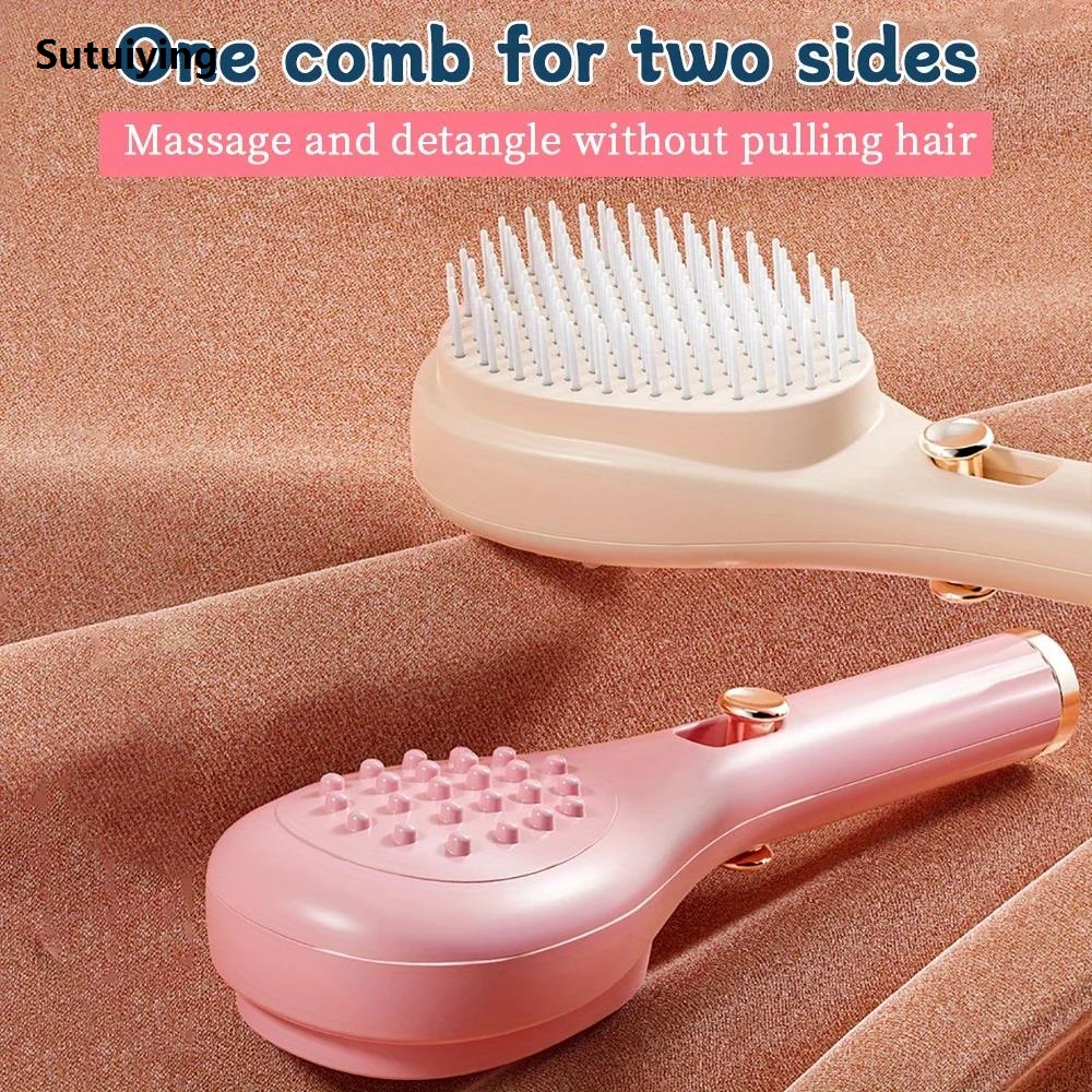 Sutuiying Retractable Comb Fun Comb Scalp Cleaning Portable Antistatic Bargain price Home Massage Comb Clean Head Durable Hair hair brush