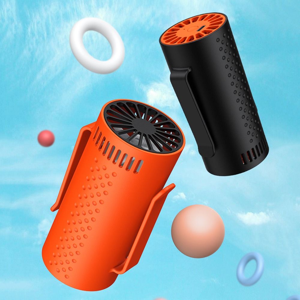 Low Noise 4 Speeds Waist Clip Fan 3 Hours Fast Charging 6H Working Time Rechargeable Personal Fan Shock-proof Wearable Portable Body Cooler Hiking