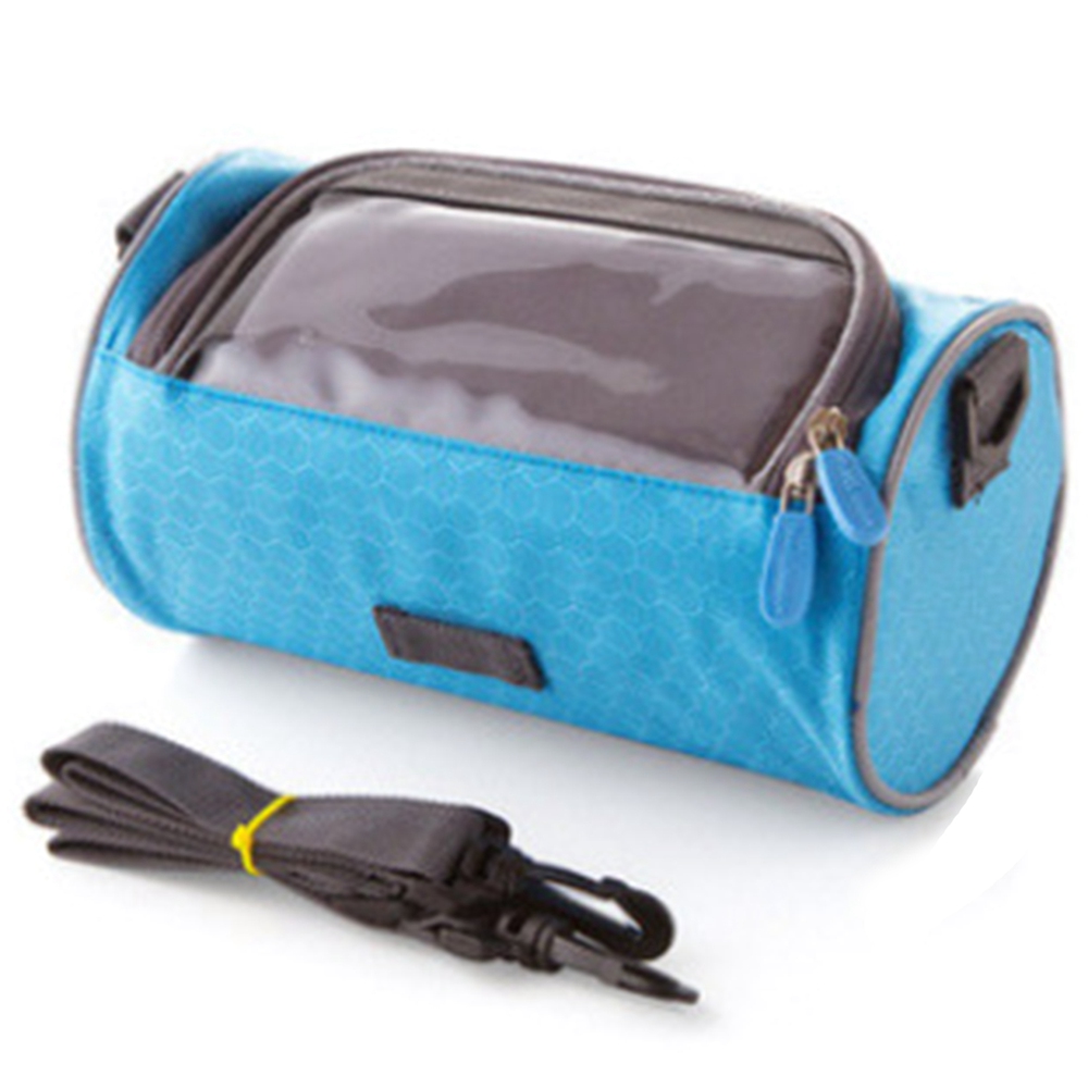 JAERBEE Outdoor Bicycle Handlebar Bag Mountain Bike Press Screen Mobile Phone Bag Outdoor Portable Waterproof,Blue