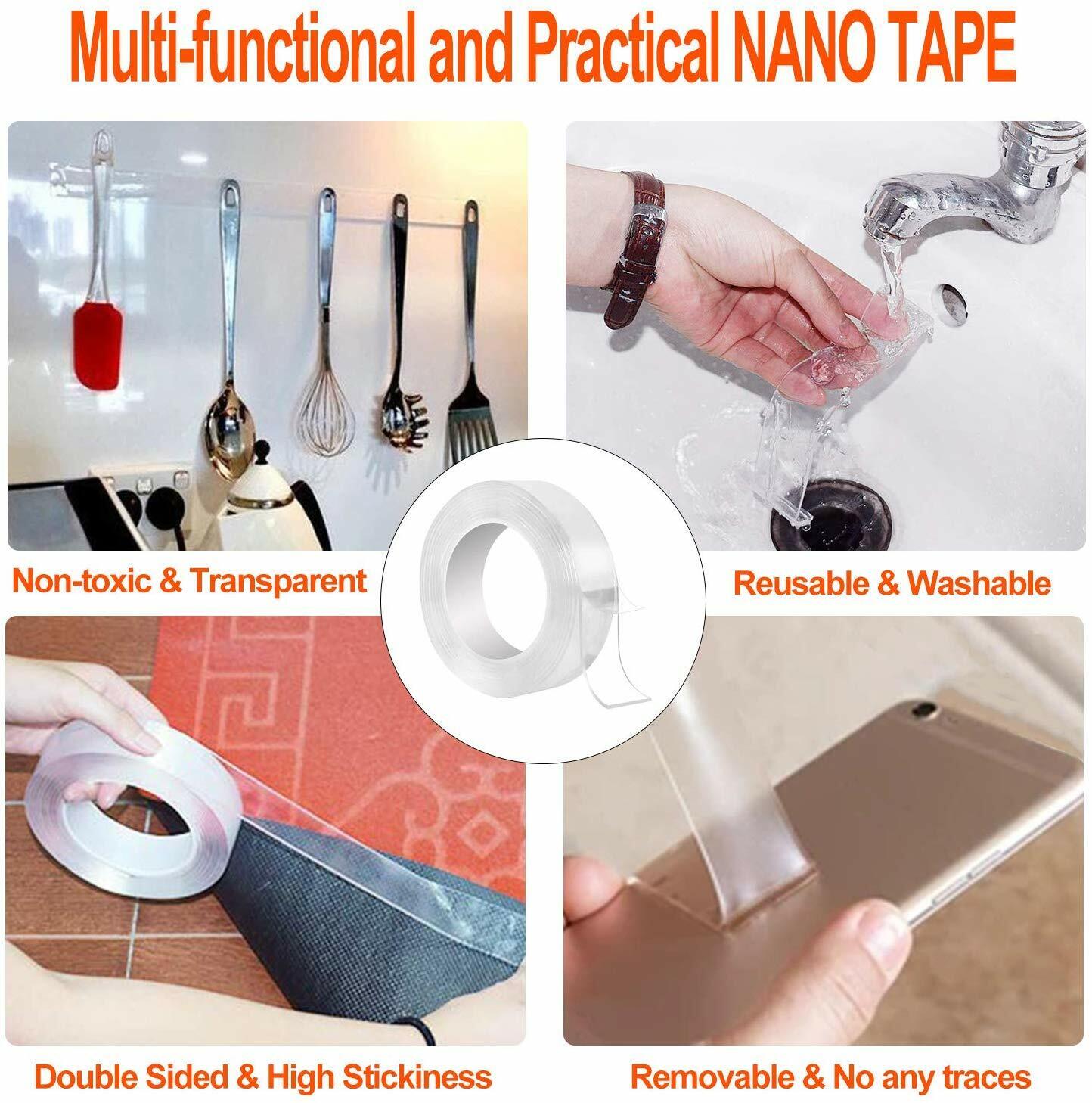 Nano Magic Tape Double Sided Transparent Multifunctional Tape-1m