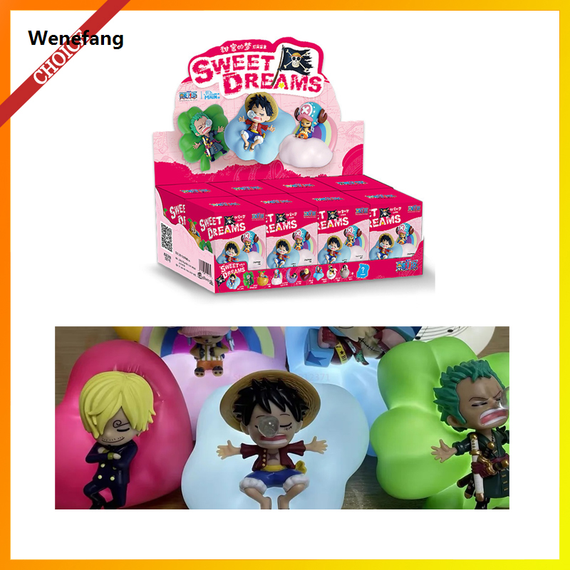 Wenefang One Piece Anime Luffy Zoro Nami Sanji Chopper Night Light Figures Hot Selling Blind Box Sweet Dream Luminous Ornament Mystery Box Toy Gift