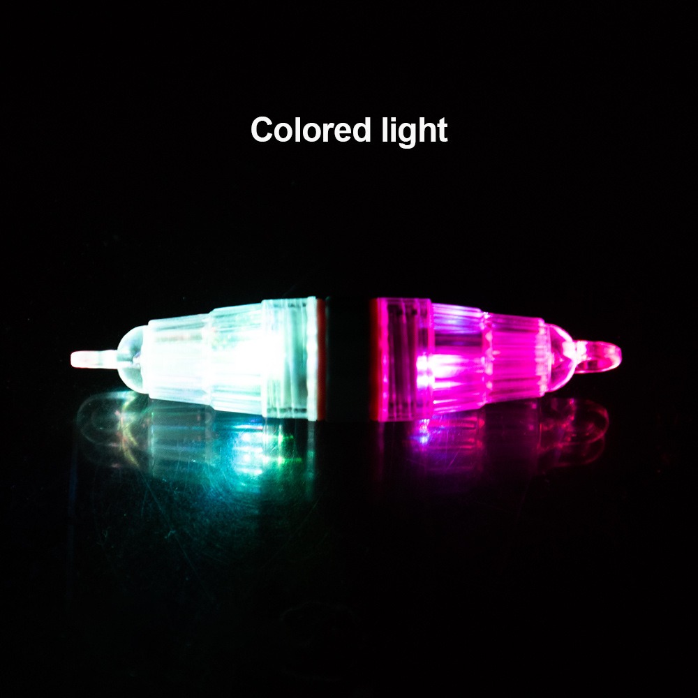 New Plastic LED Fish Lamp 4 Colors Luminous Bait Light Triple Anchor Hooks Fishhooks Lure Light