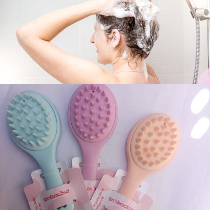 Scalp Massager Comb Shampoo Massage Hair Brush with Ergonomic Handle