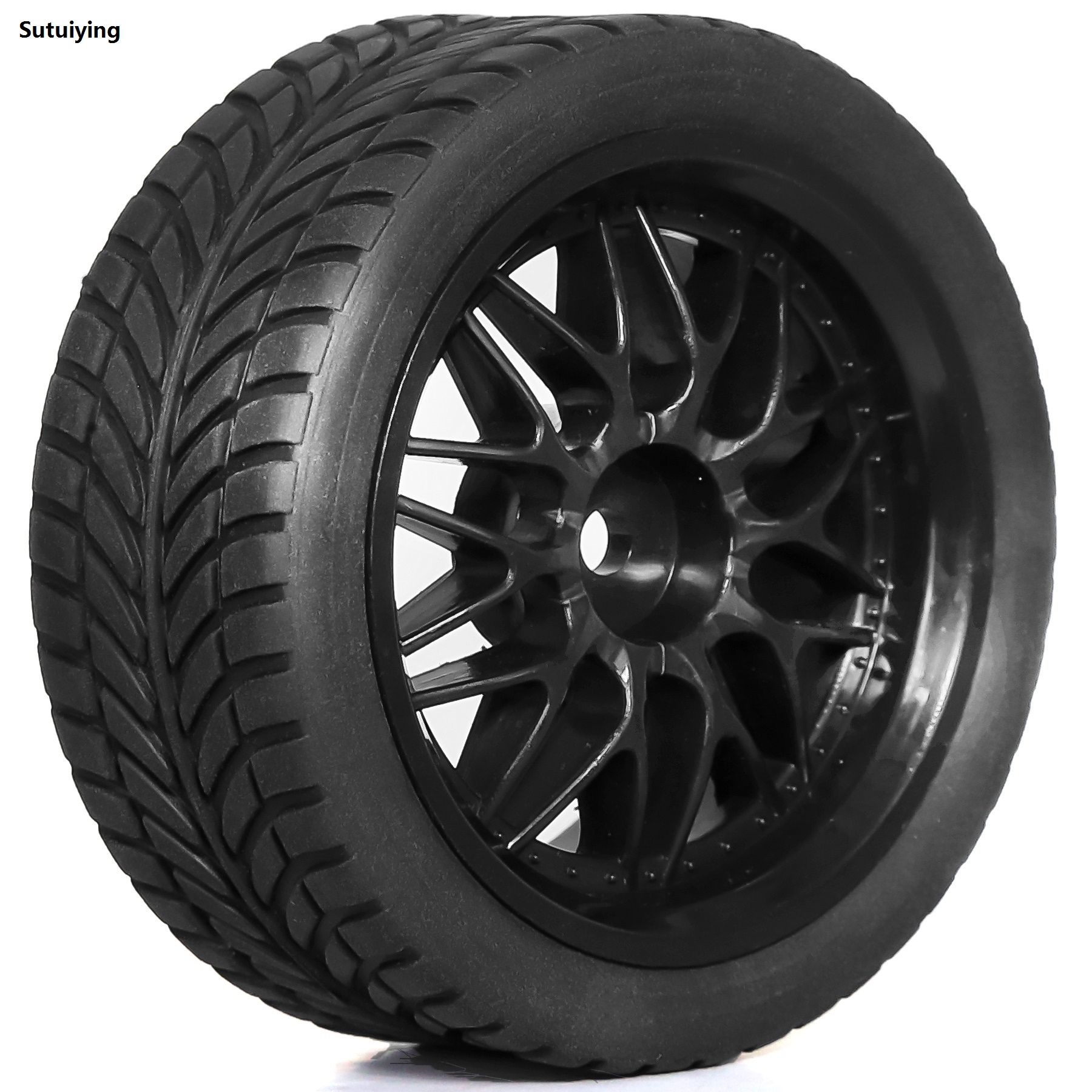 Sutuiying 1/10 RC Car Rally Racing Wheels Tires On Road Car Rubber Tyres Sales promotion 12mm Hex for HPI KYOSHO Tamiya XV02 XV01 TA06 TT01 TT02 PTG2