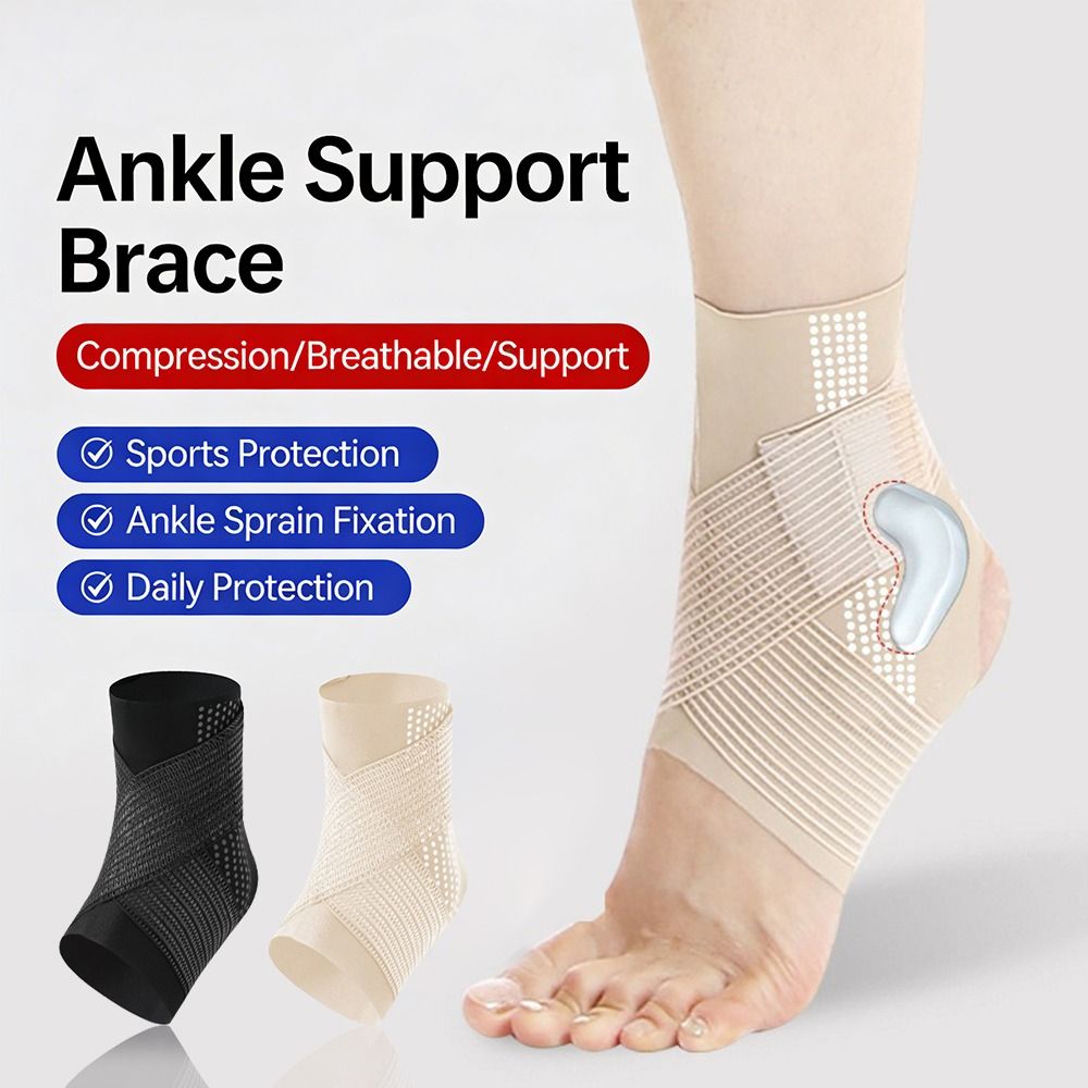 Creative Open-Toe Design Ankle Compression Socks Adjustable Elastic Anti-Sprain Ankle Stabilizers Anti Slip Breathable Compression Foot Sleeves Gym Training