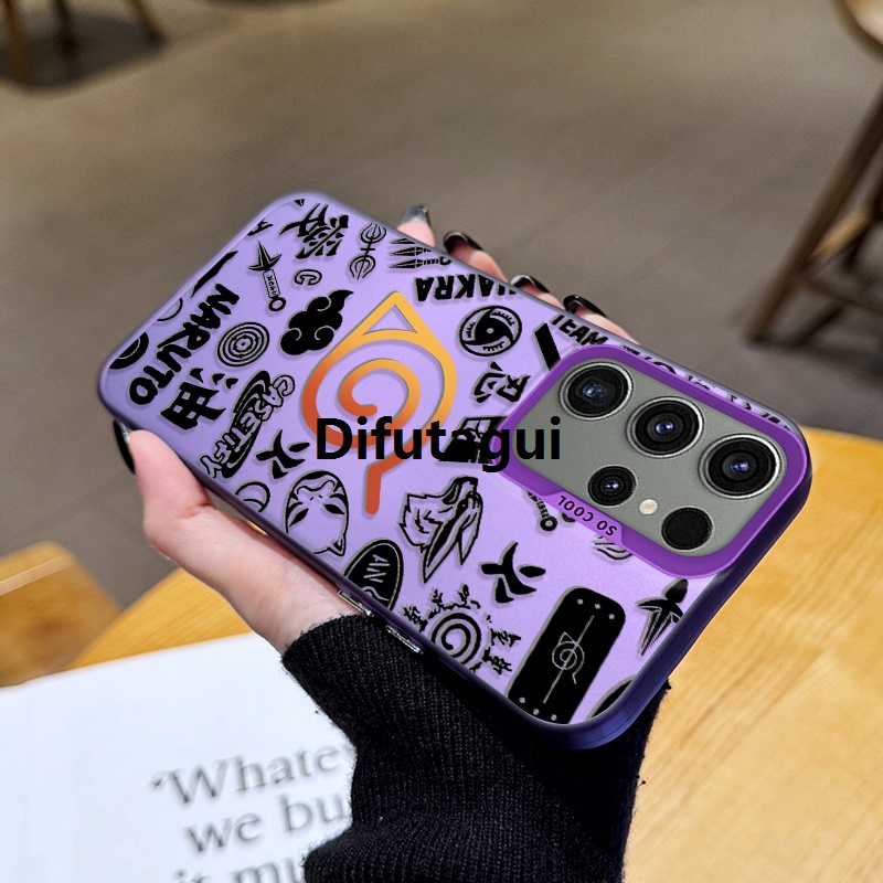 Difutagui 0 Etui A16 AS22 S24 Ultr for Samsung GN-Naruto Hot Anime Plating Portable PC Case alaxy S25 S2a S23 1 Plus FE A56 A36 A26 5G06 4G Note 2