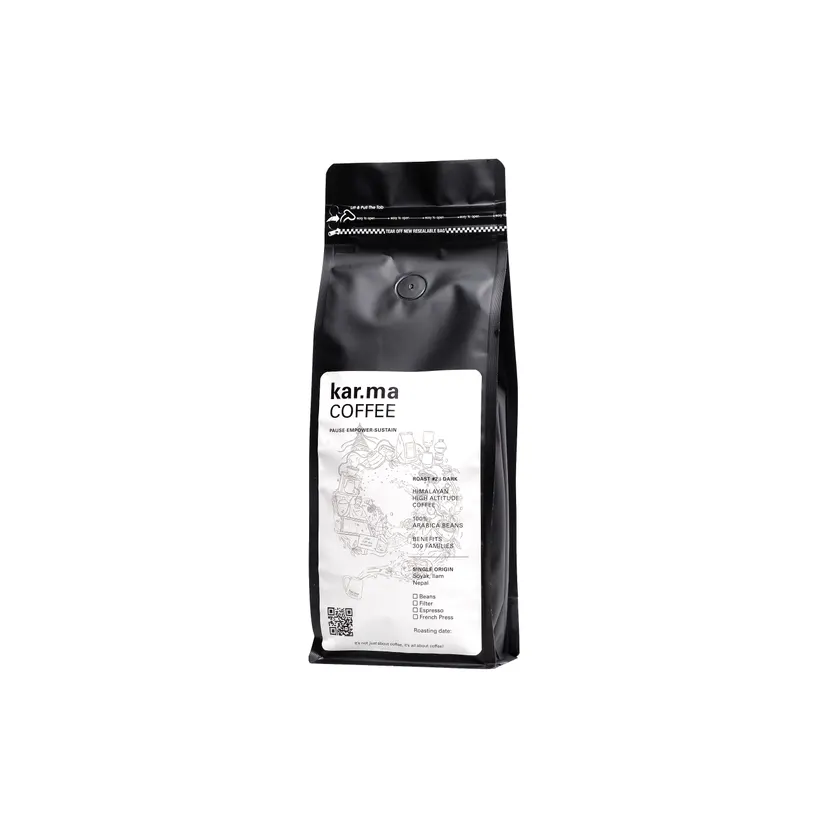 Karma Coffee Dark Roast, French Press Ground (500GM)