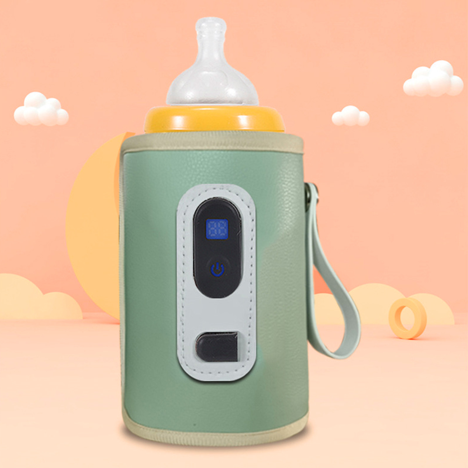 Portable U-SB Baby Milk Bottle Warmer 5 Speeds Digital Display Heat Keeper Milk Breastmilk Water