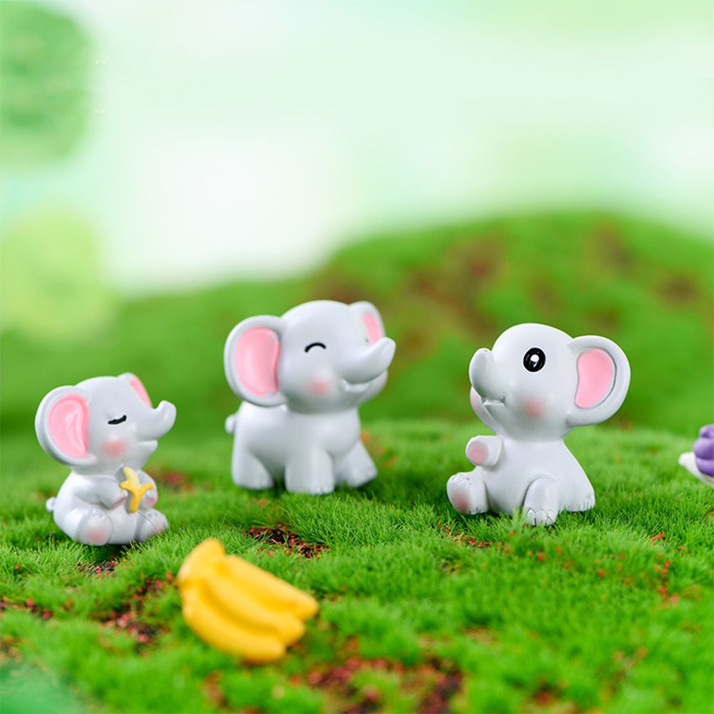 DIY Desktop Garden Elephant Figurine Micro Landscape Cartoon Home Decoration